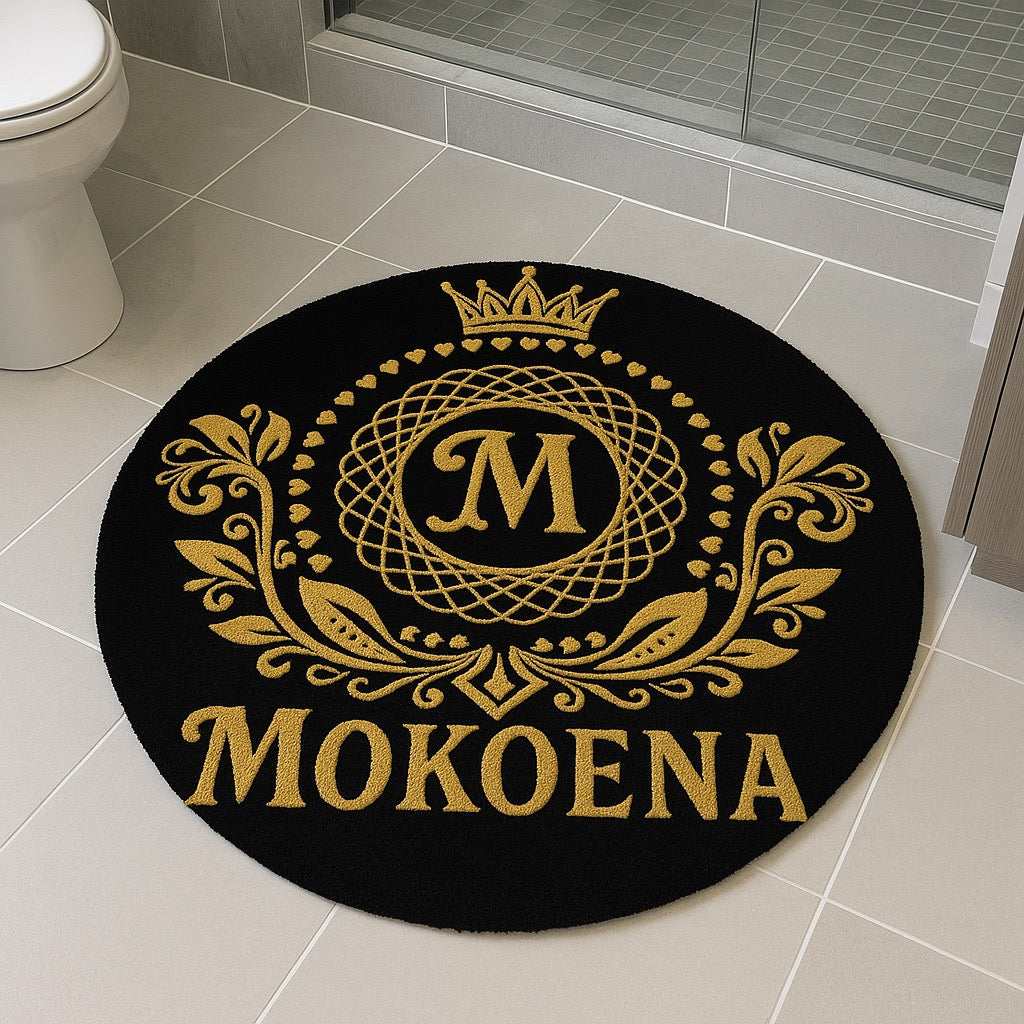 Family crest emblem rugs