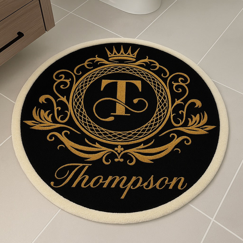 Family crest emblem rugs