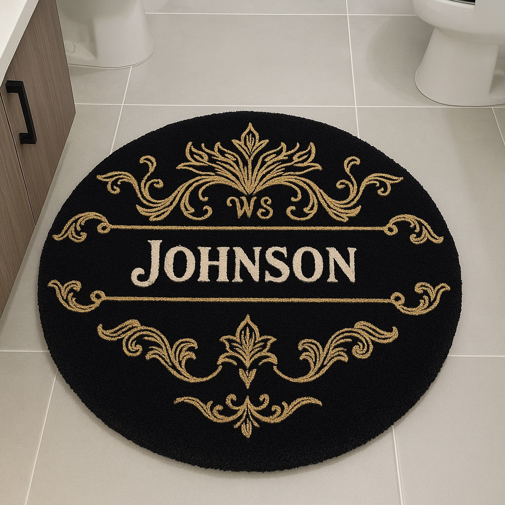 Family crest emblem rugs