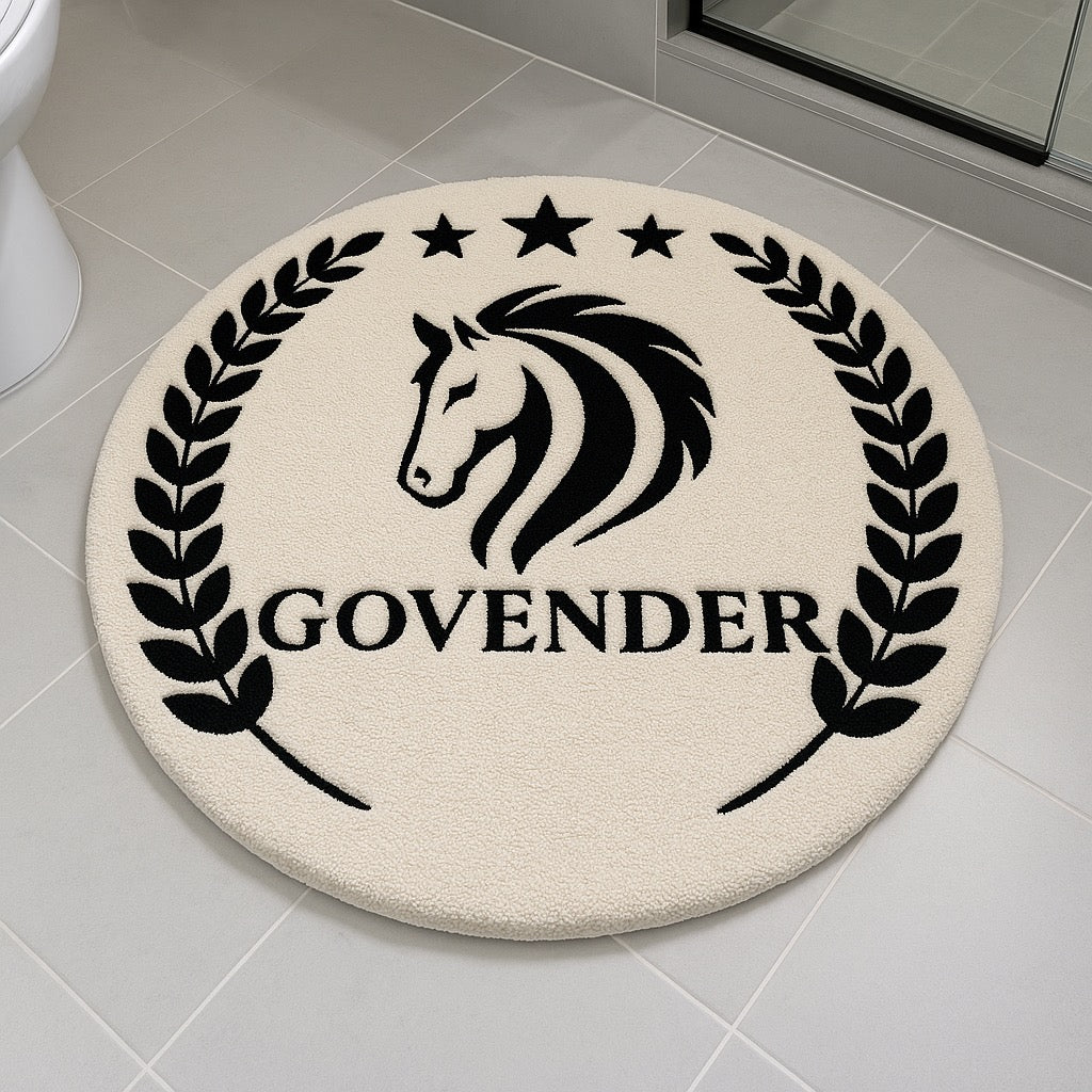 Family crest emblem rugs